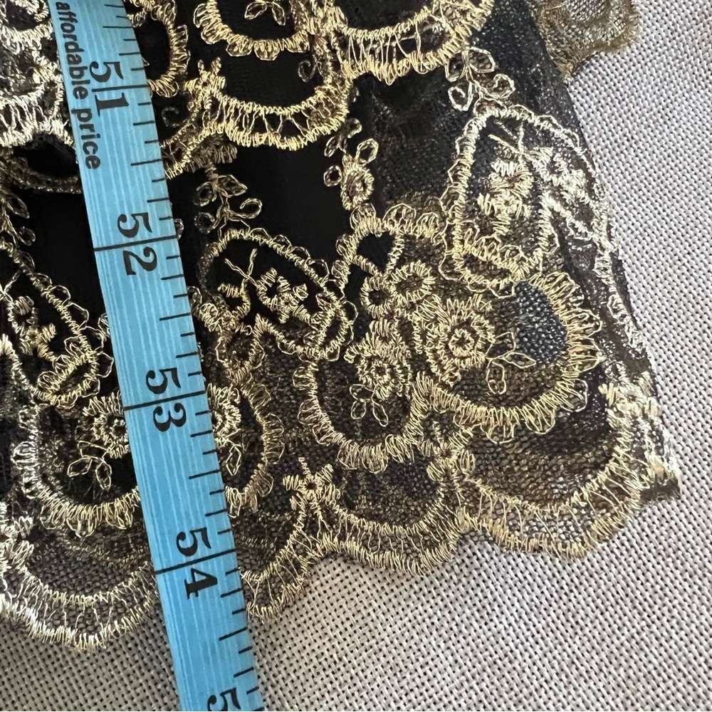 Tuckernuck pomander place velvet Lillith midi dress ladies size large black gold - Picture 11 of 12